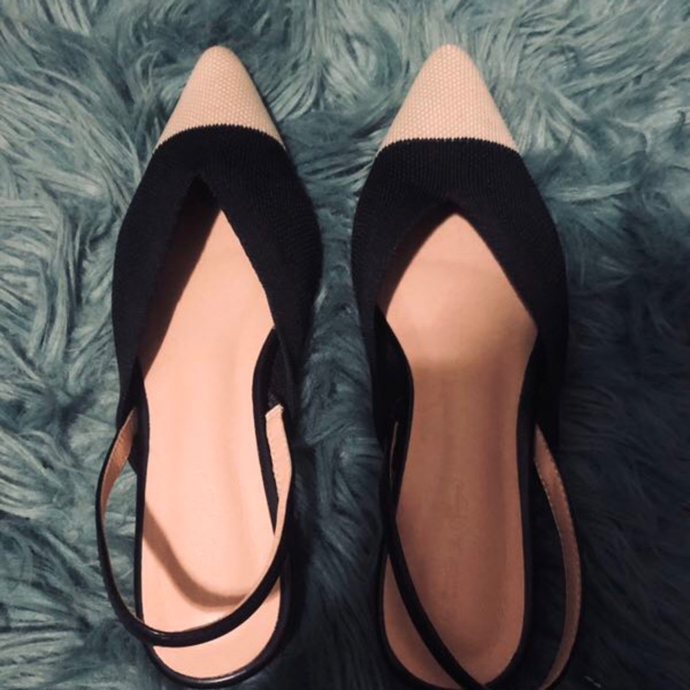 Point toe flat shoes